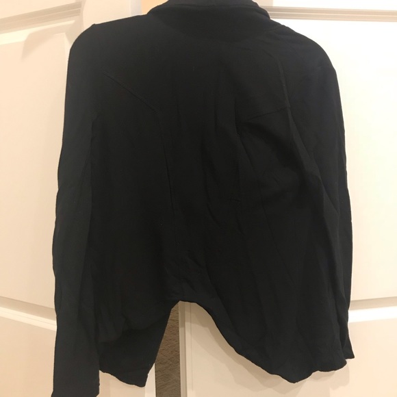 Helmet Lang black villous asymmetrical zip up - Picture 6 of 6